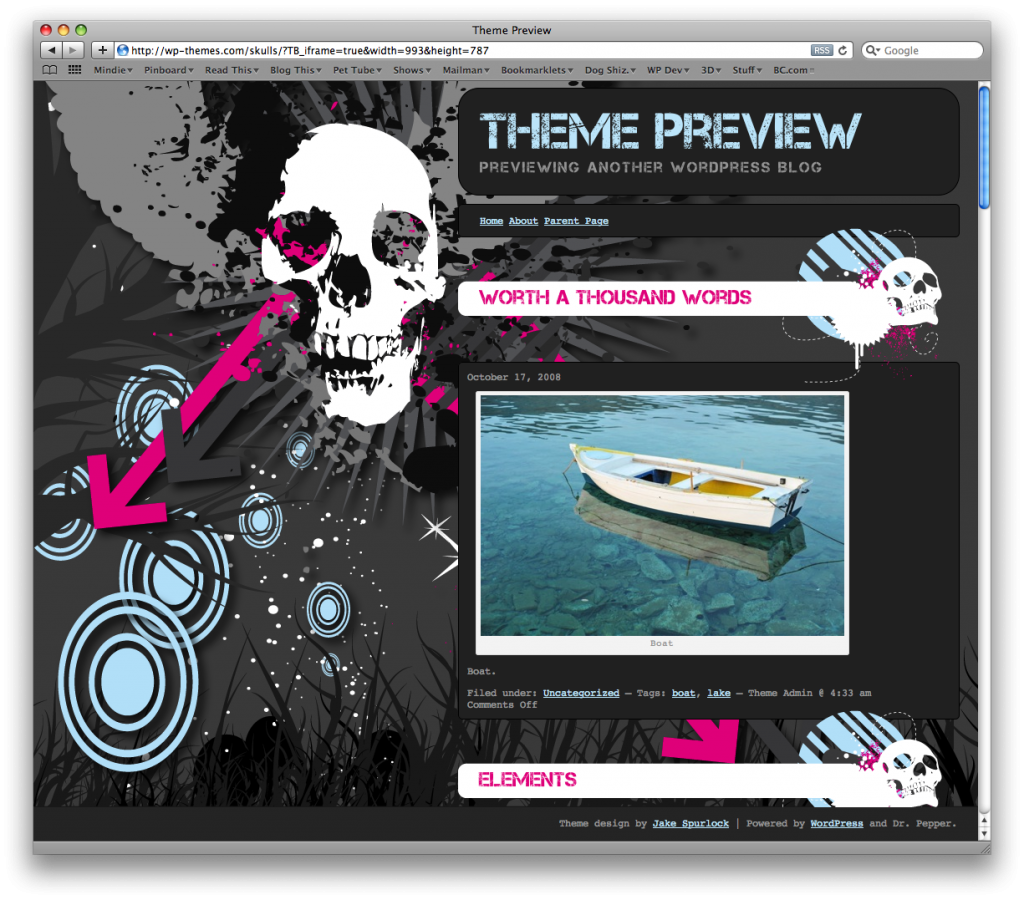 Skull WordPress Theme