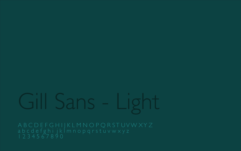 Gill Sans Light Typography Wallpaper