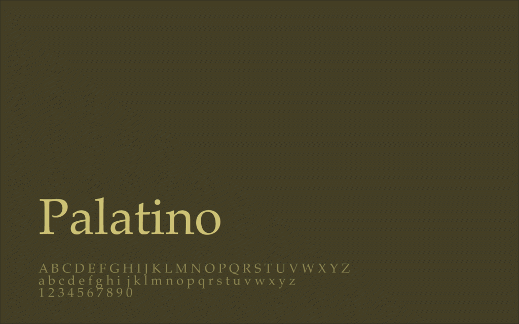 Palatino Typography Wallpaper