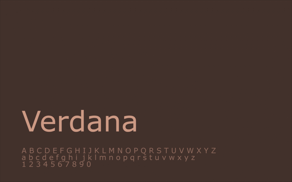 Verdana Typography Wallpaper
