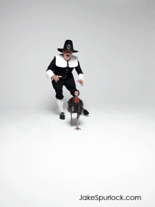 John Hodgman Chasing a Turkey