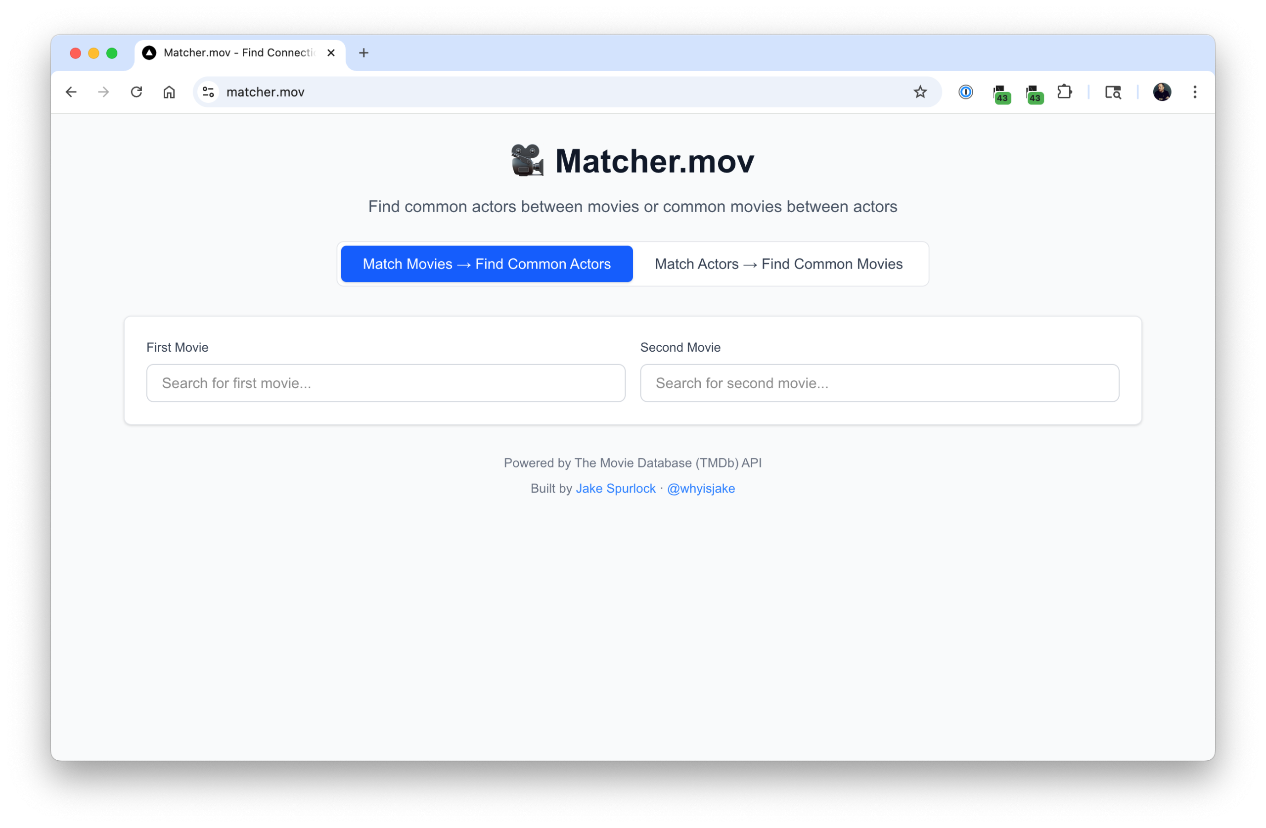 Building the Movie & Actor Matcher I Always Wanted